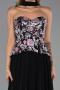 Robe de Soirée Longue Mousseline Noir ABU6391