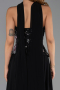 Robe de Soirée Longue Mousseline Noir ABU6391