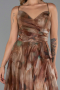 Robe de Soirée Longue Kaki ABU5053