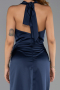 Robe de Cérémonie Midi Satin Bleu Marine ABK2506