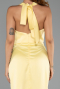 Robe de Cérémonie Midi Satin Jaune ABK2506