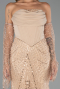 Robe de Soirée Longue Perlé Or ABU5922