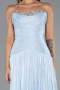Robe de Soirée Longue Mousseline Bleu clair ABU6277