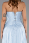 Robe de Soirée Longue Mousseline Bleu clair ABU6277