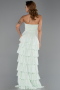 Robe de Soirée Longue Mousseline Menthe ABU6397
