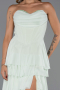 Robe de Soirée Longue Mousseline Menthe ABU6397