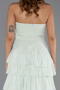 Robe de Soirée Longue Mousseline Menthe ABU6397
