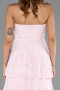 Robe de Soirée Longue Mousseline Poudre ABU6397
