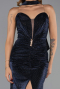 Robe de Soirée Longue Pierreux Bleu Marine ABU6398