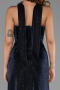 Robe de Soirée Longue Pierreux Bleu Marine ABU6398