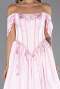 Robe de Soirée Longue Satin Poudre ABU6399