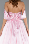 Robe de Soirée Longue Satin Poudre ABU6399