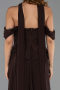 Robe de Soirée Longue Mousseline Brun ABU6400