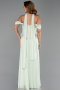 Robe de Soirée Longue Mousseline Menthe ABU6400