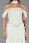 Robe de Soirée Longue Mousseline Menthe ABU6400