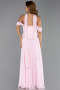 Robe de Soirée Longue Mousseline Poudre ABU6400