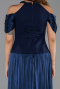 Robe de Soirée Longue Mousseline Bleu Marine ABU6402