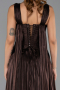 Robe de Soirée Longue Mousseline Brun ABU6403