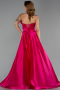 Robe de Soirée Longue Satin Fushia ABU4975