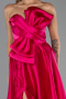 Robe de Soirée Longue Satin Fushia ABU4975