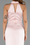 Robe de Soirée Longue Satin Poudre ABU6406