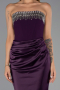 Robe Queue de Poisson Longue Satin Violet ABU5820
