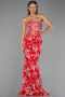 Robe de Soirée Longue Rouge ABU6421