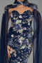 Robe de Soirée Longue Bleu Marine ABU6424