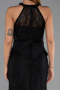 Robe de Soirée Longue Dantelle Noir ABU6425