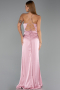 Robe de Soirée Longue Satin Poudre ABU6427