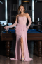 Robe de Soirée Longue Mousseline Poudre ABU5791