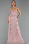 Robe de Soirée Longue Poudre ABU6431