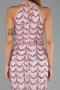 Robe de Soirée Longue Dantelle Poudre ABU6405