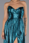 Robe de Soirée Longue Vert Pétrole ABU6196