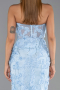 Robe Queue de Poisson Longue Bleu clair ABU6625