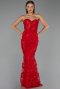 Robe Queue de Poisson Longue Rouge ABU6625