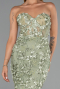 Robe Queue de Poisson Longue Menthe ABU6625