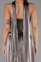 Robe de Soirée Longue Mousseline Vison ABU5957