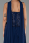 Robe de Soirée Longue Mousseline Bleu Marine ABU6436