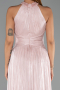 Robe de Soirée Longue Mousseline Poudre ABU6437