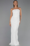 Robe de Soirée Longue Dantelle Blanc ABU6438