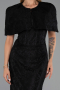 Robe de Soirée Longue Dantelle Noir ABU6438