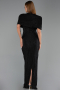 Robe de Soirée Longue Dantelle Noir ABU6438