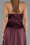 Robe de Soirée Longue Satin Prune ABU6130