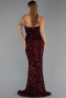 Robe de Soirée Longue Rouge Bordeaux ABU6439