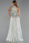 Robe de Soirée Longue Mousseline Menthe ABU6441