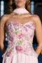 Robe de Soirée Longue Mousseline Poudre ABU6391