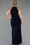Robe de Soirée Grande Taille Longue Bleu Marine ABU6415