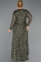 Robe De Soirée Grande Taille Longue Squameuse Kaki ABU6488