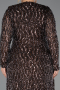 Robe De Soirée Grande Taille Longue Squameuse Brun ABU6488